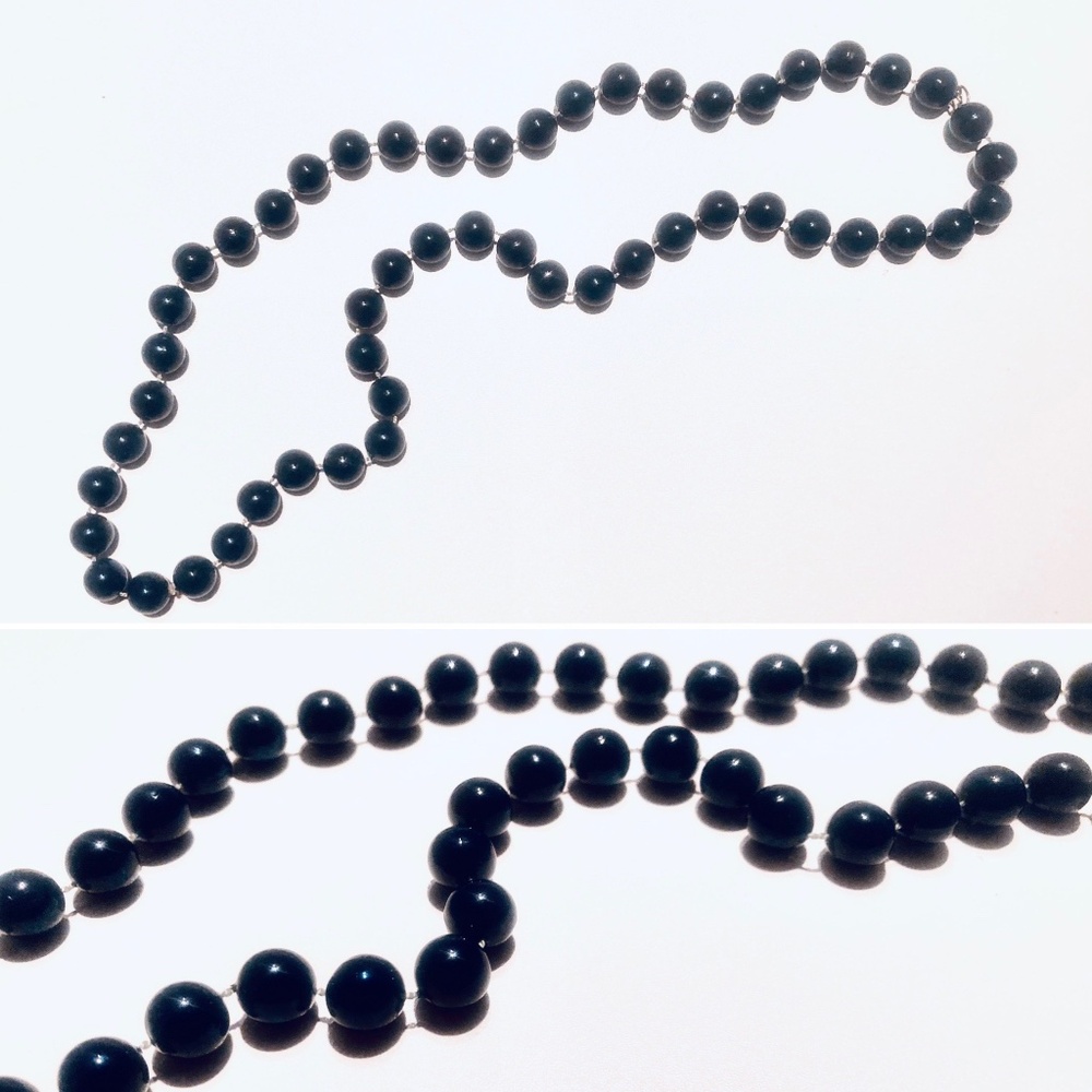 Vintage Navy Blue Beaded Necklace